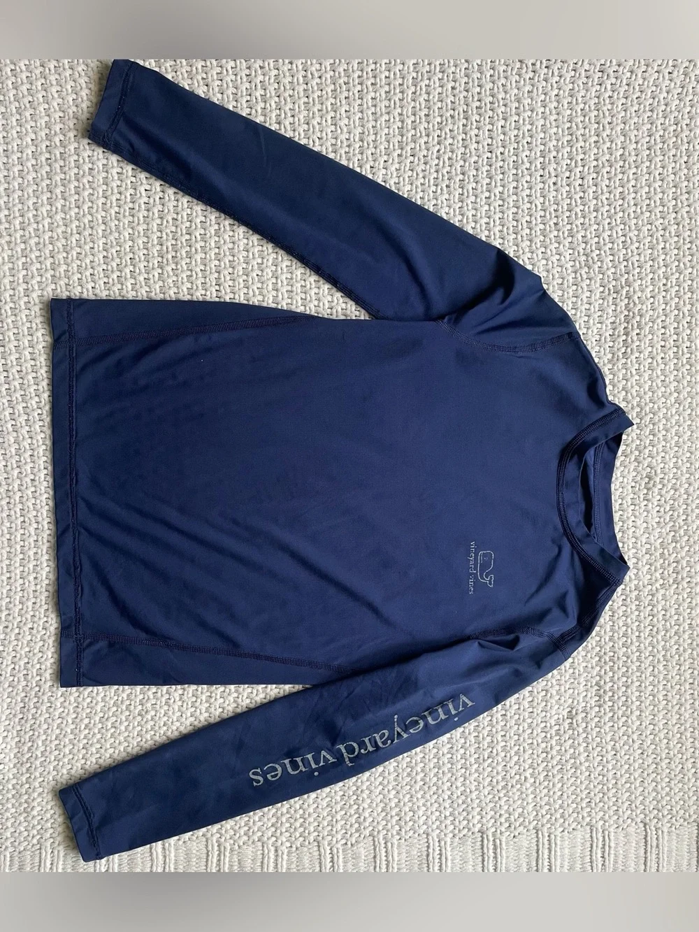 Vineyard Vines Kid’s Long-Sleeve Swim Rash Guard in Navy Blue